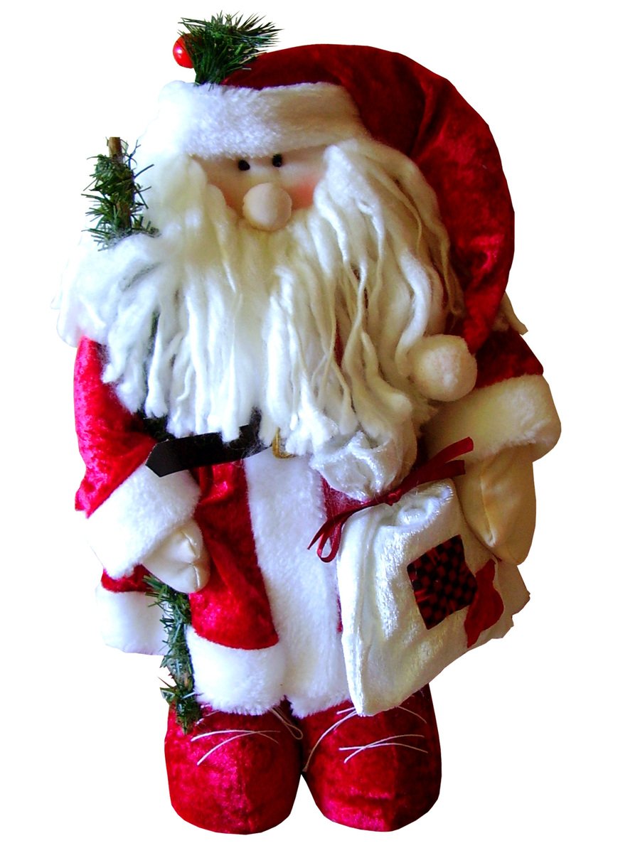 santa claus holding items that were christmased in