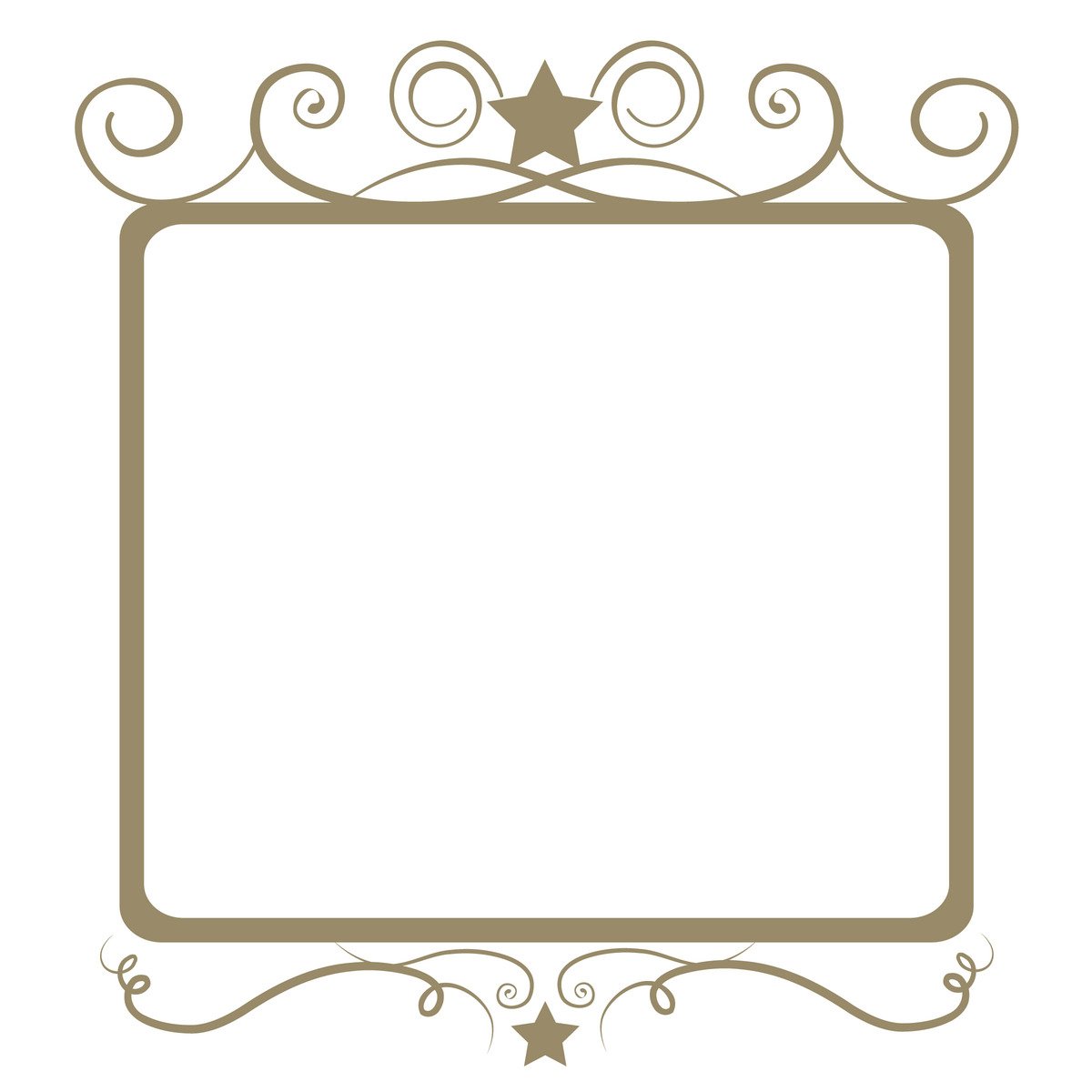 an ornate gold frame with stars