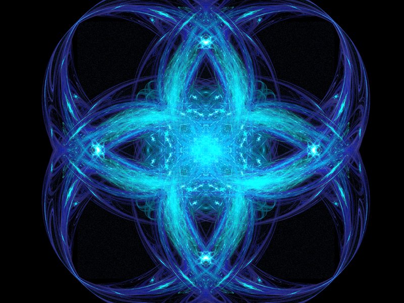 blue fram fractaal fractation in an intricate, circular design