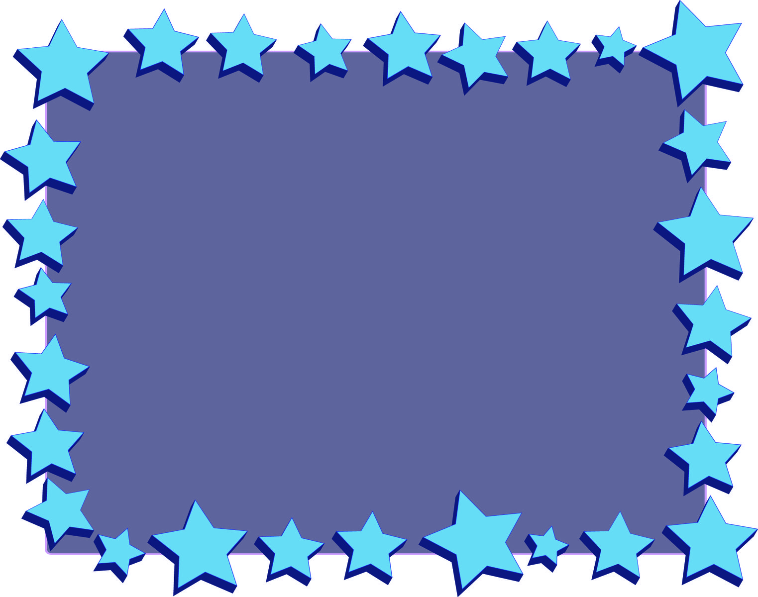 a square shape with blue stars