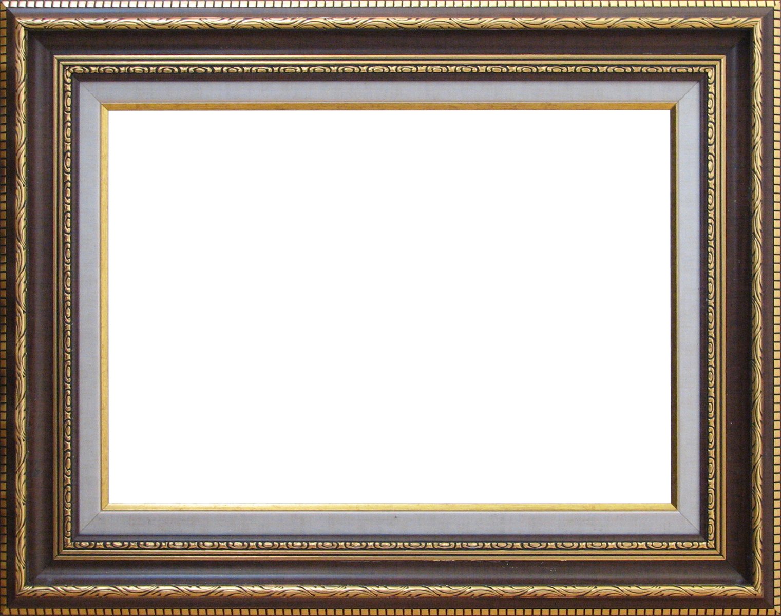 an antique po frame is placed against a white background