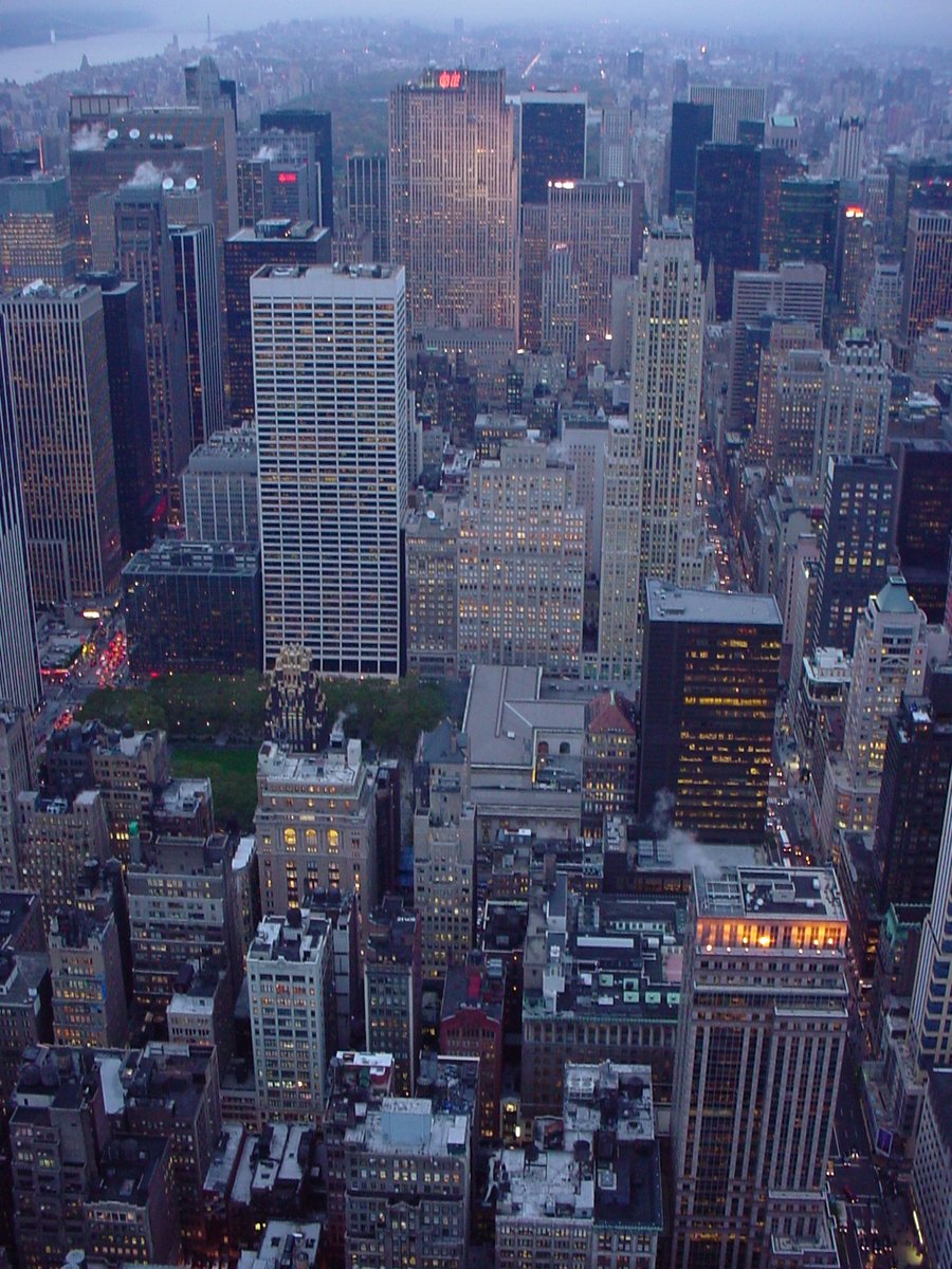 an aerial s of a city that is at night