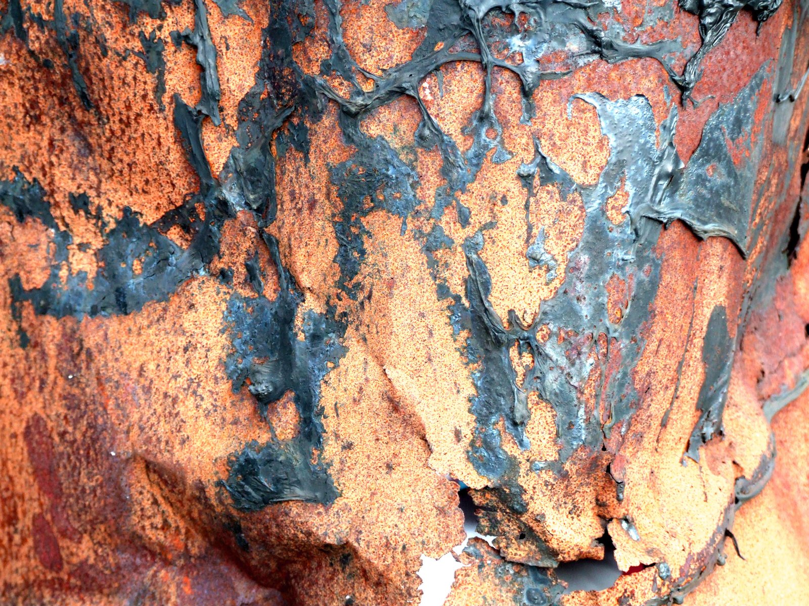 the brown rocks are rough and colorful