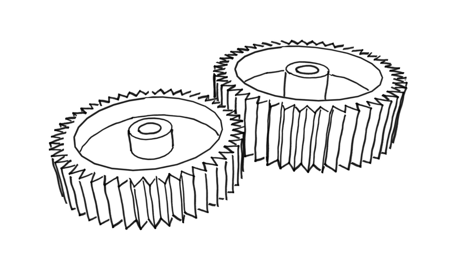 two gears on top of each other