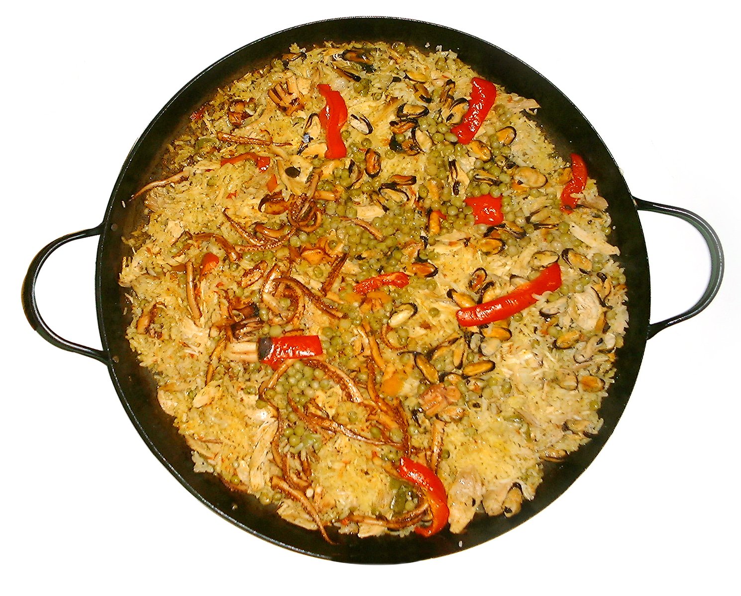 a close up of a pan with rice and vegetables