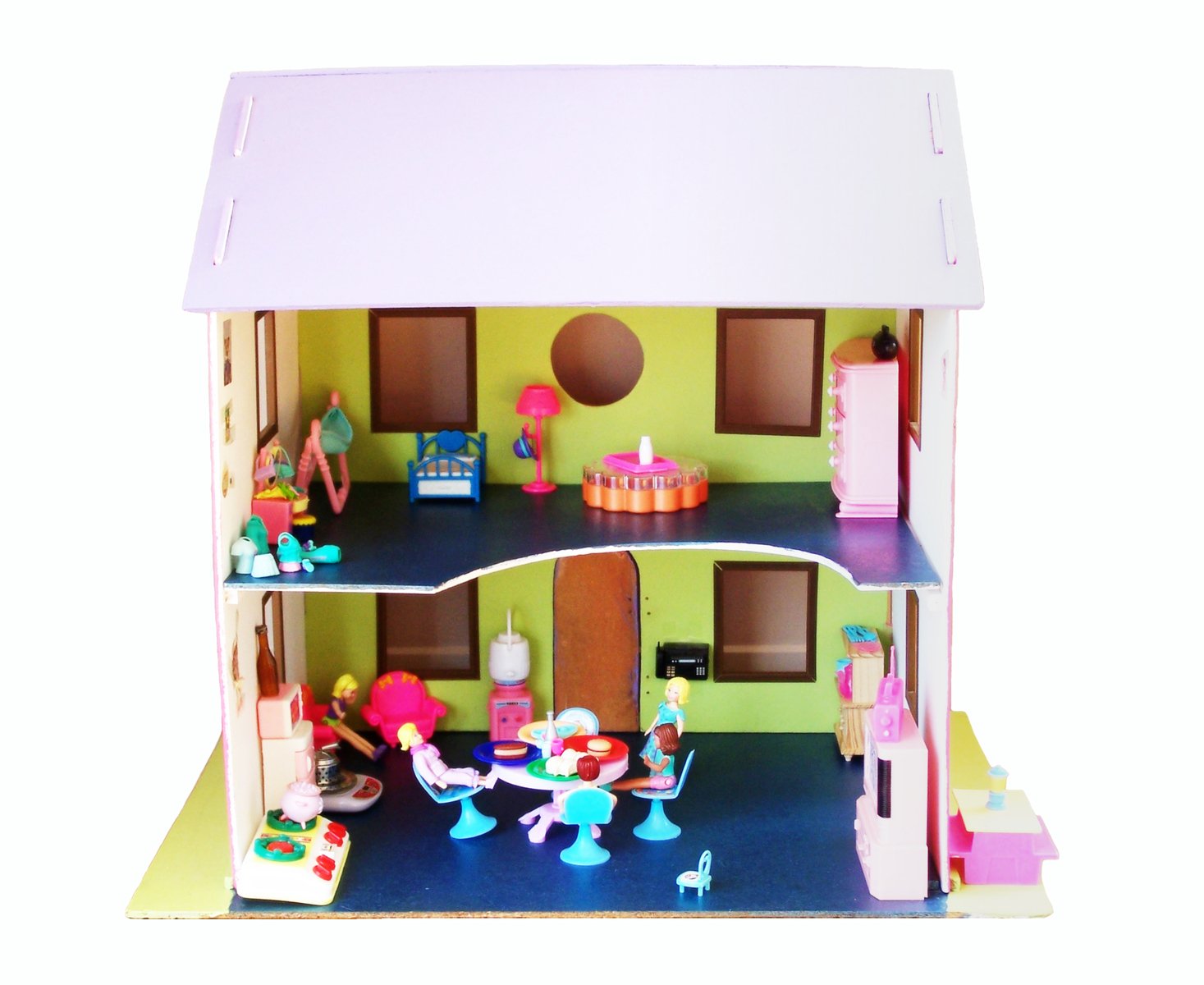 a dollhouse is shown with toys in it