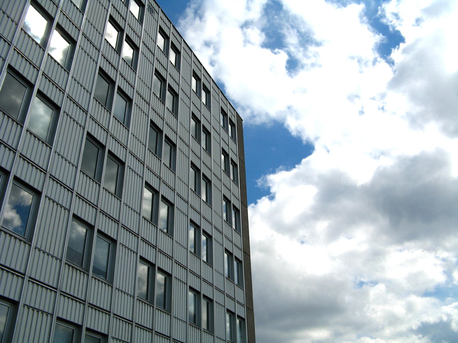 a building has some windows on the outside