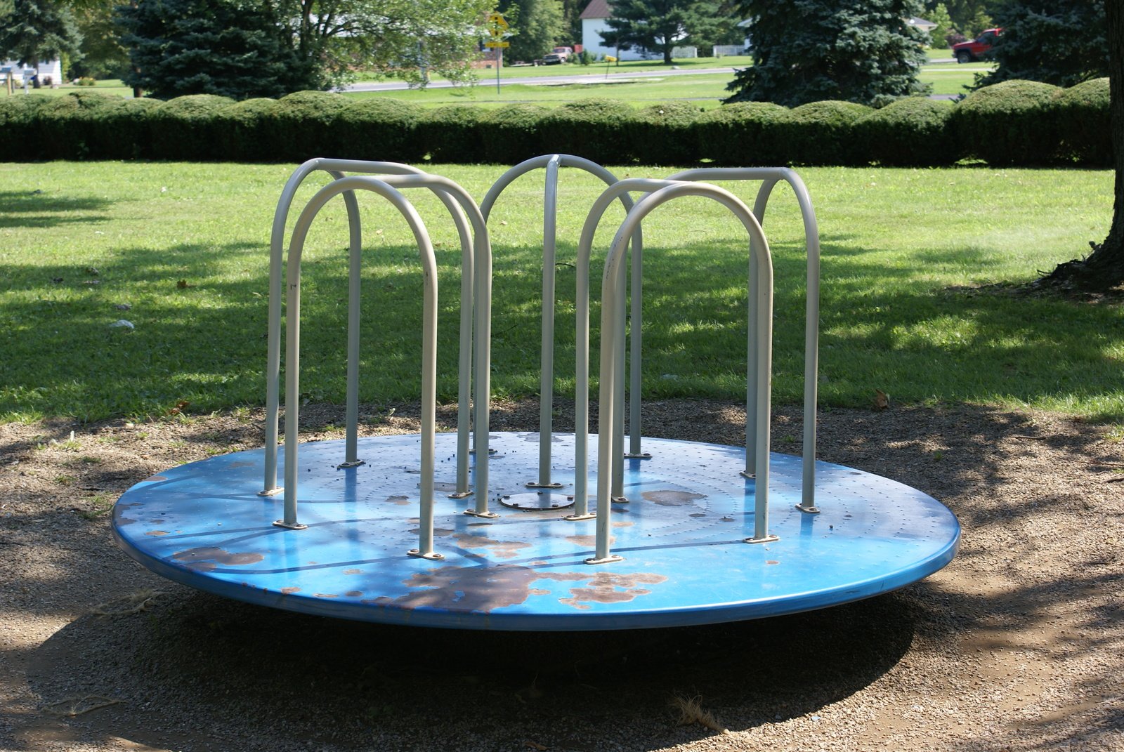 a small playground with no climbing bars