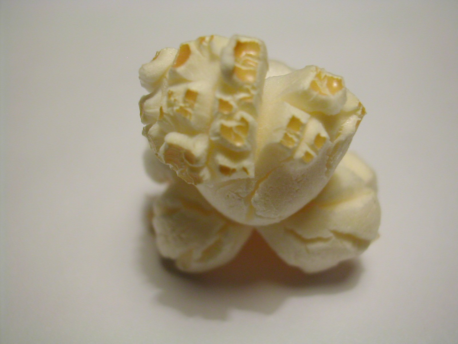 two candy pieces of white cream are shown