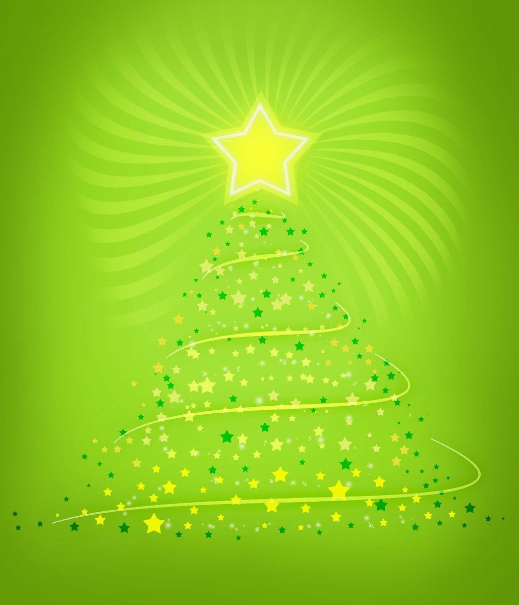 an artistic image of a christmas tree with a star