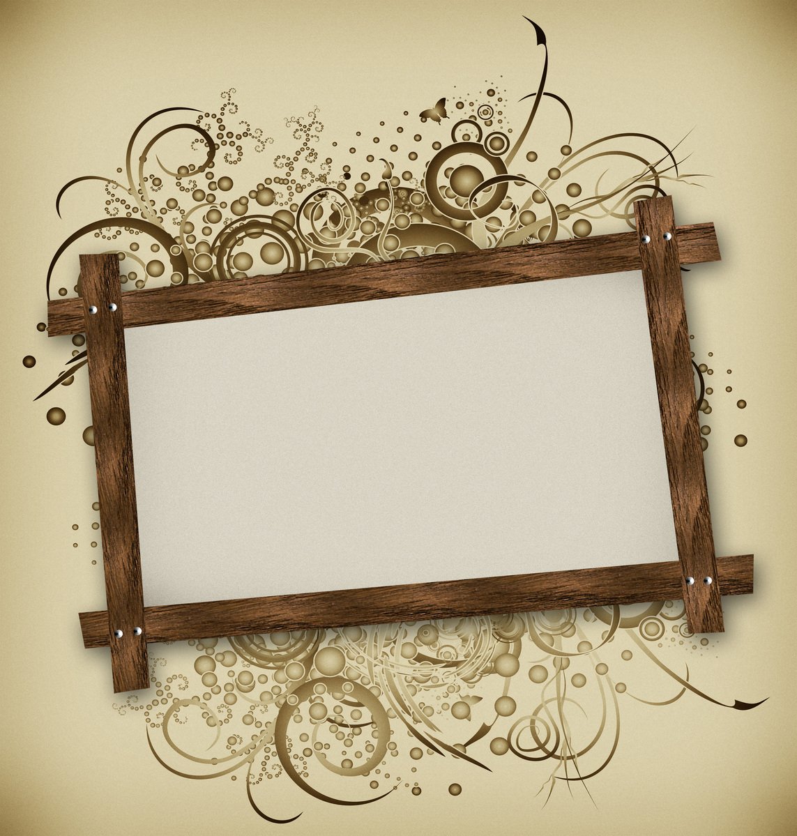 an old frame with swirls and scrolls on it