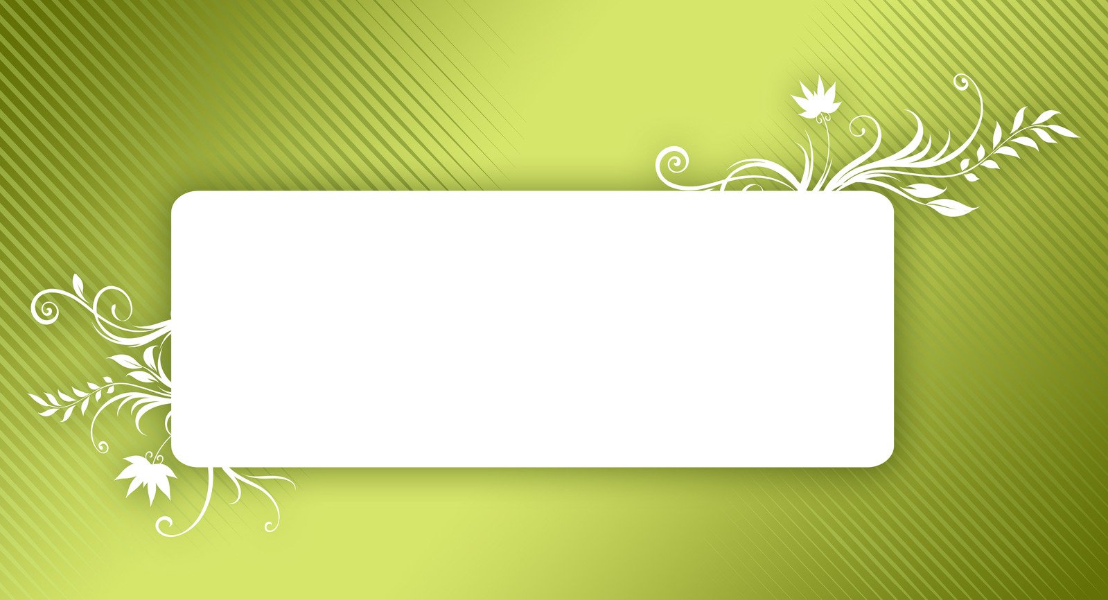 green and white flowered border with a blank space