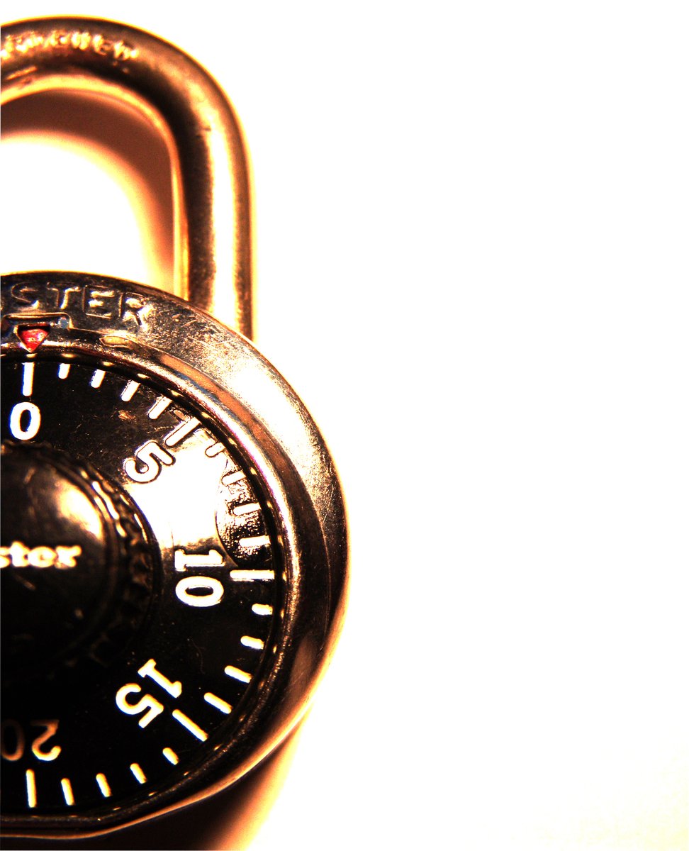 a close up s of a combination padlock