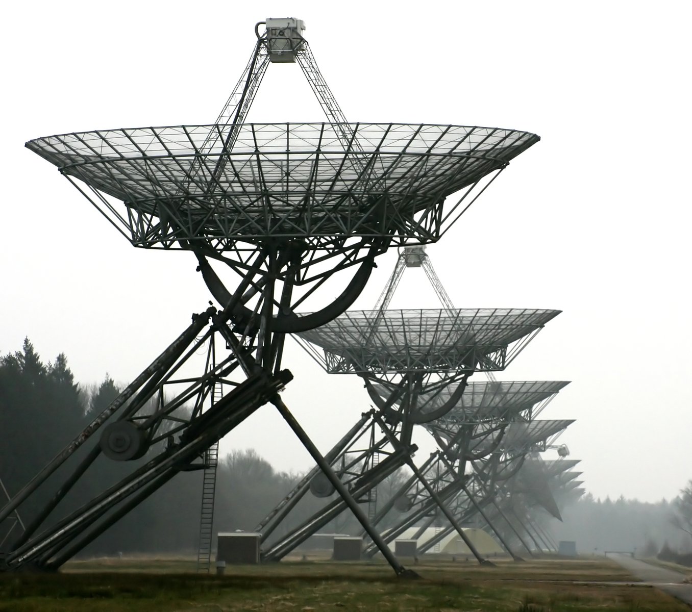 some very big metal structures in the air