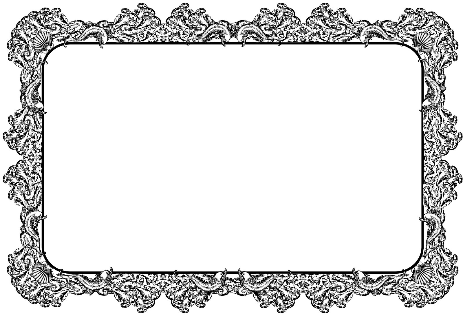 a picture frame with an ornate border around it