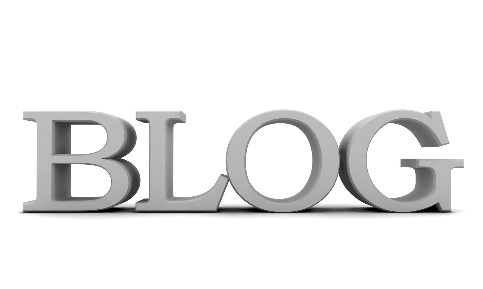 the word blog written in grey letters on a white background