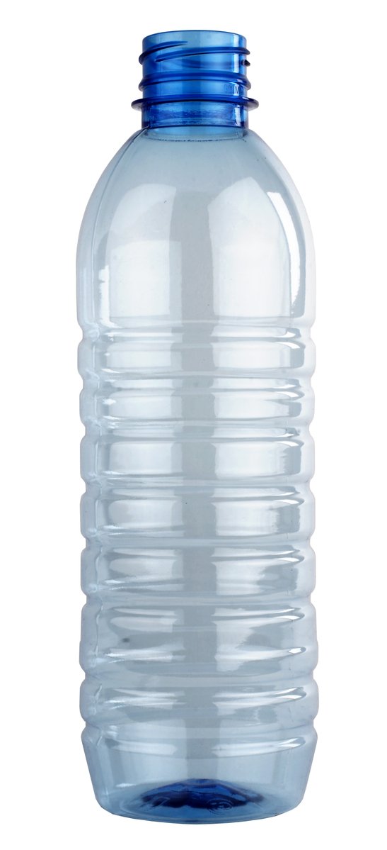 a large plastic bottle with blue lid