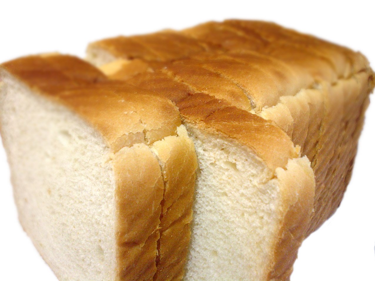 a close - up of a sliced piece of bread