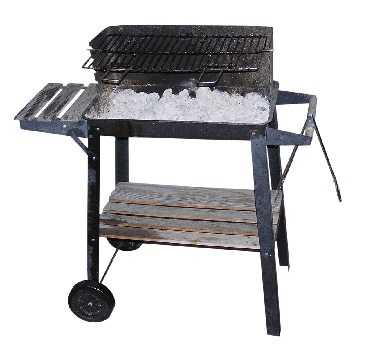 an image of a charcoal grill with a basket for cooking