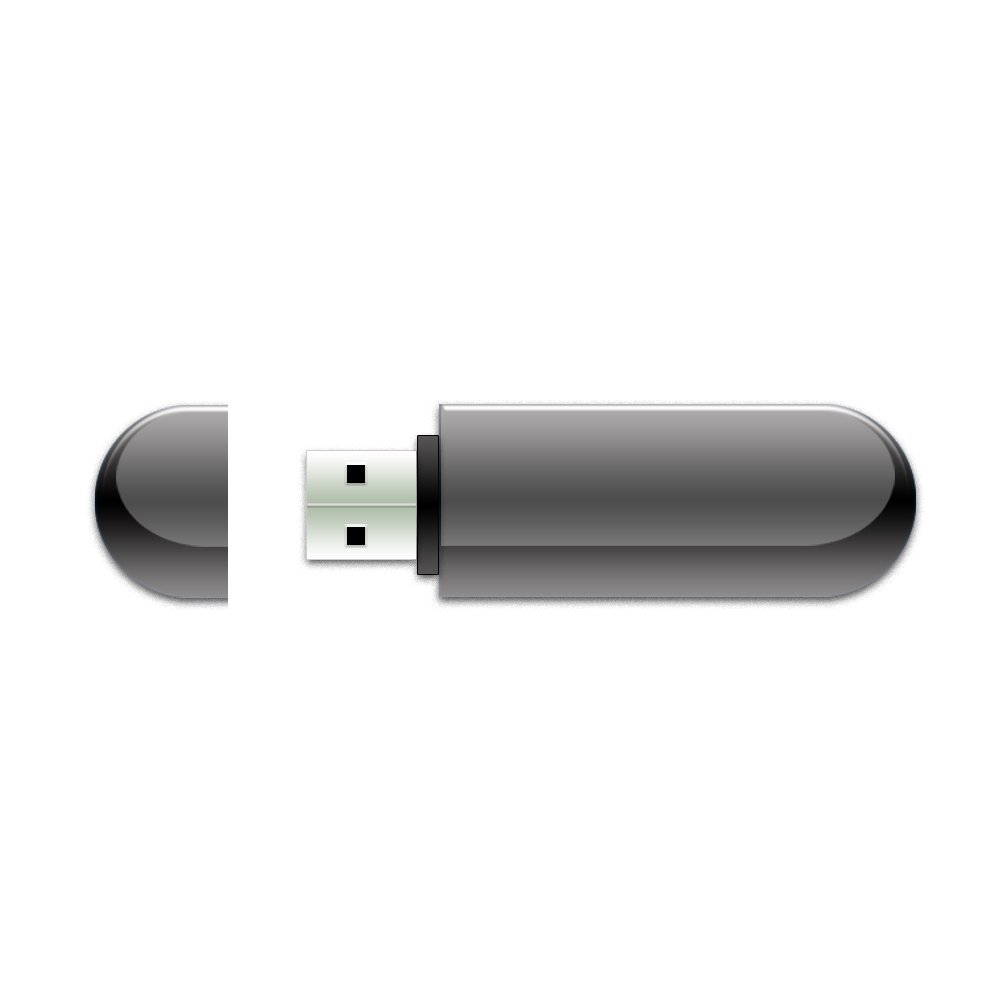 a white and grey usb stick is open