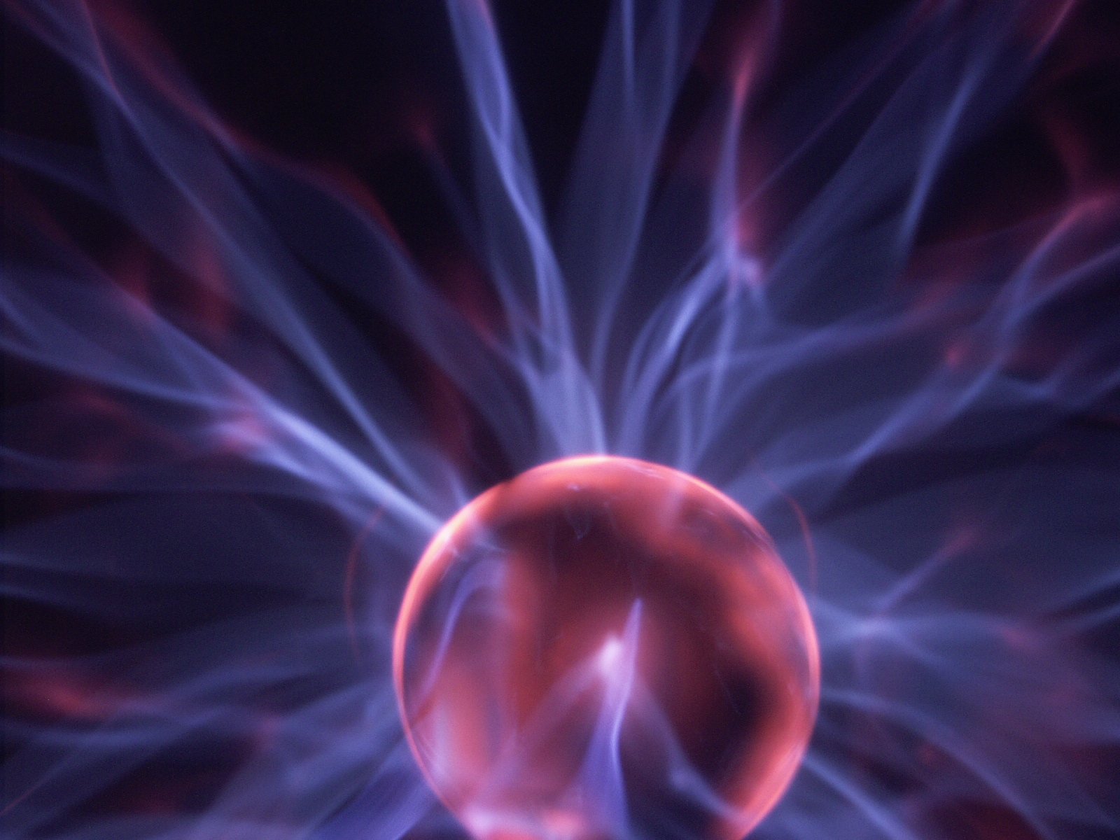 an abstract purple and red object with long lines of light in the center