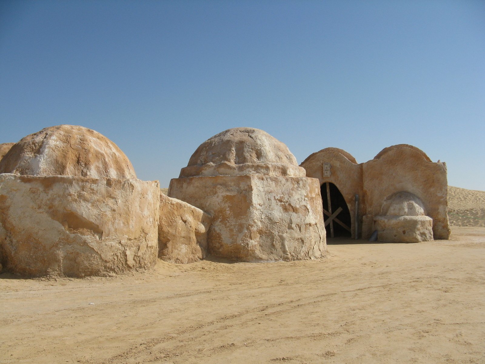 a group of stone structures in the desert