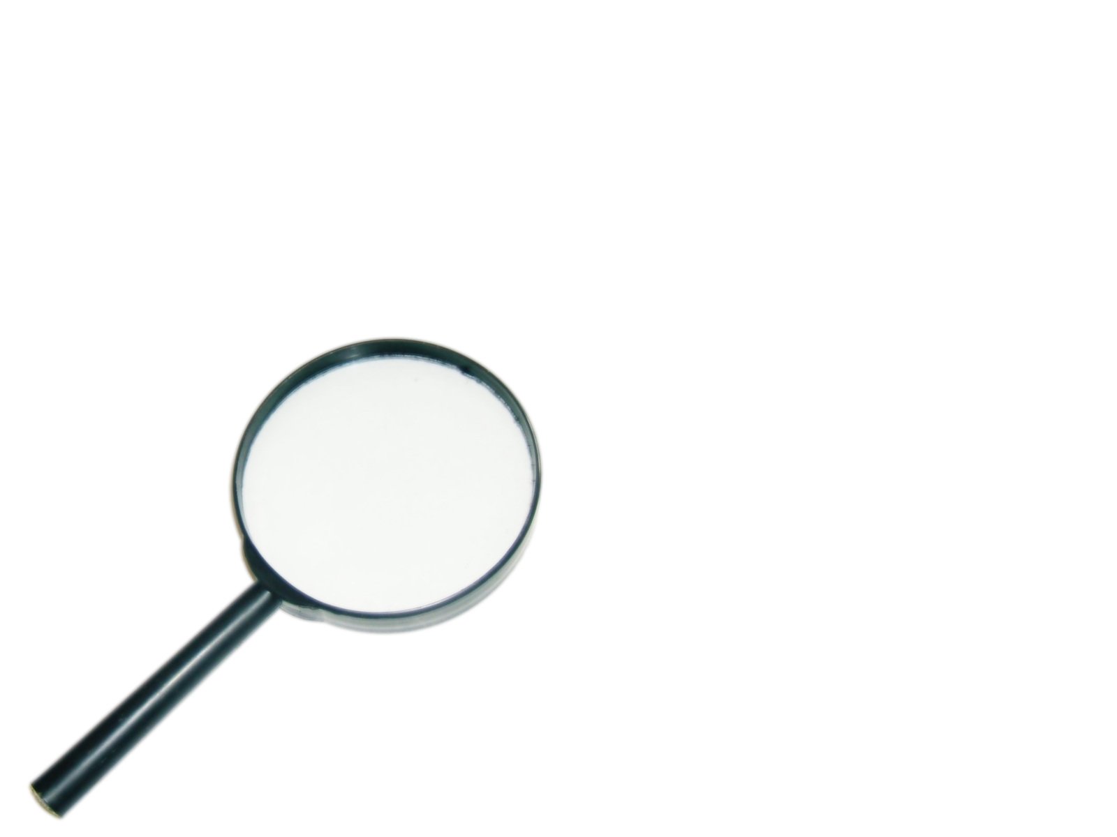 a magnifying glass that has a black handle on the side