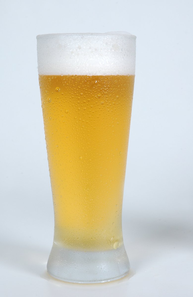 an image of beer glass on a white background