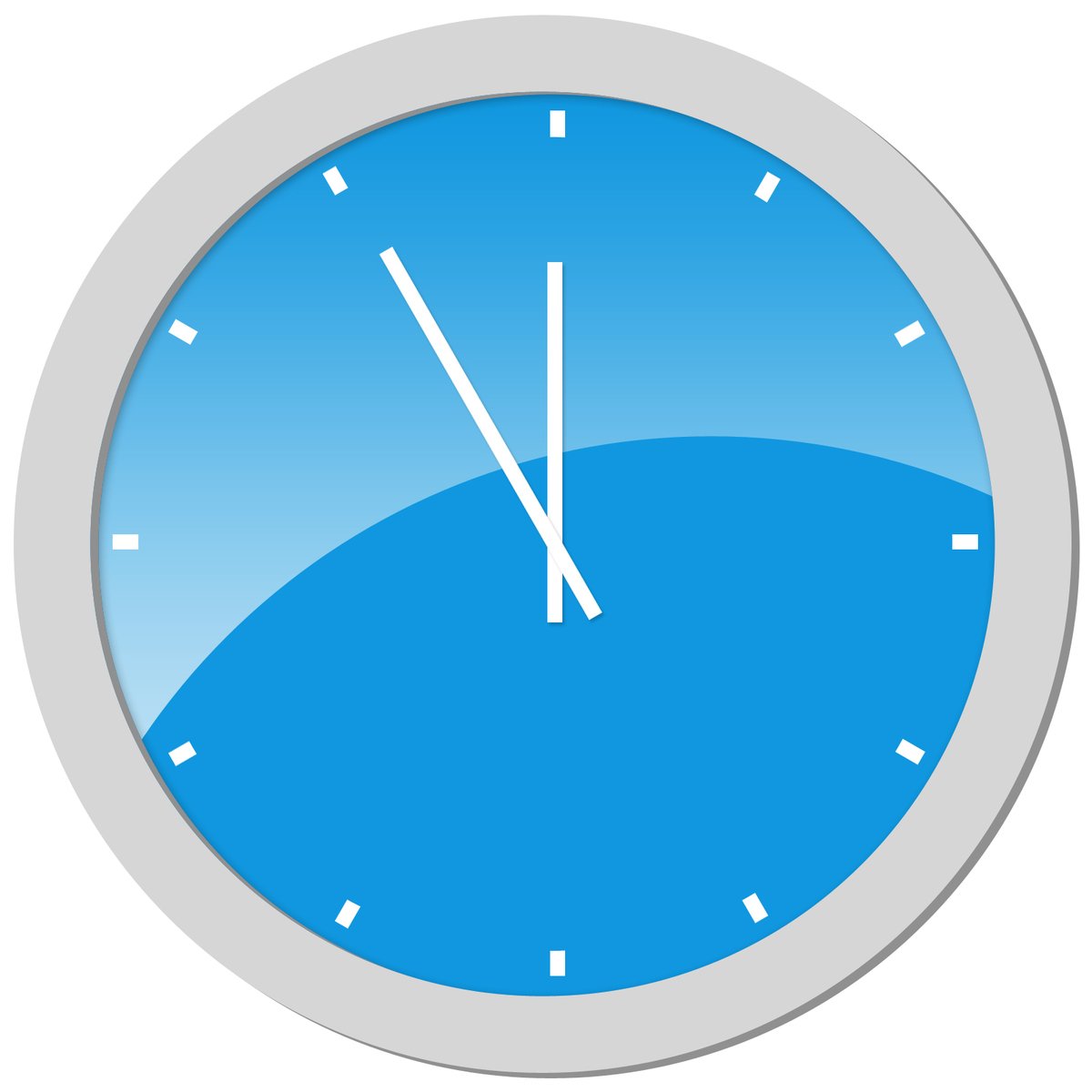 a simple clock on a white background