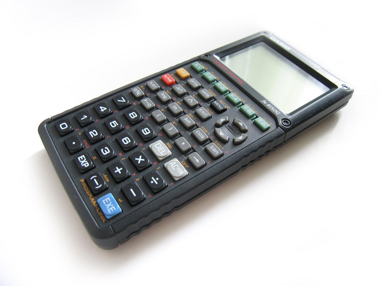 a calculator on a table, with the screen showing 3 digits