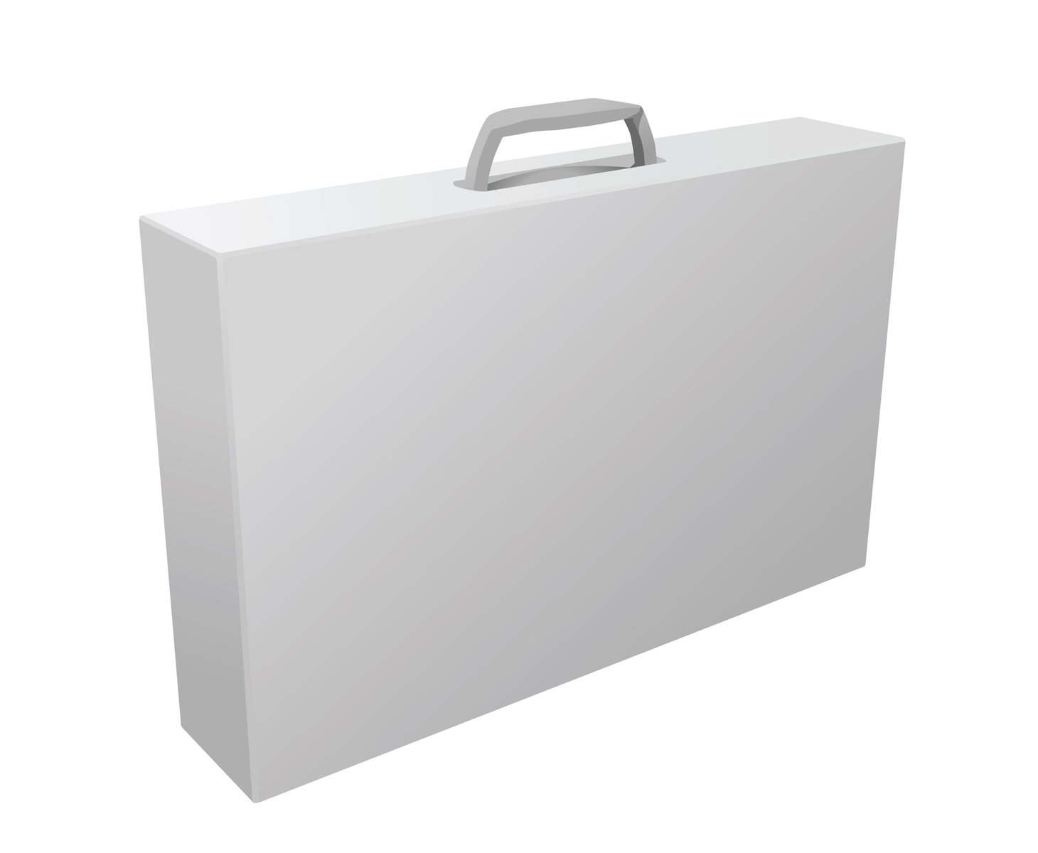 a 3d rendering of a white briefcase