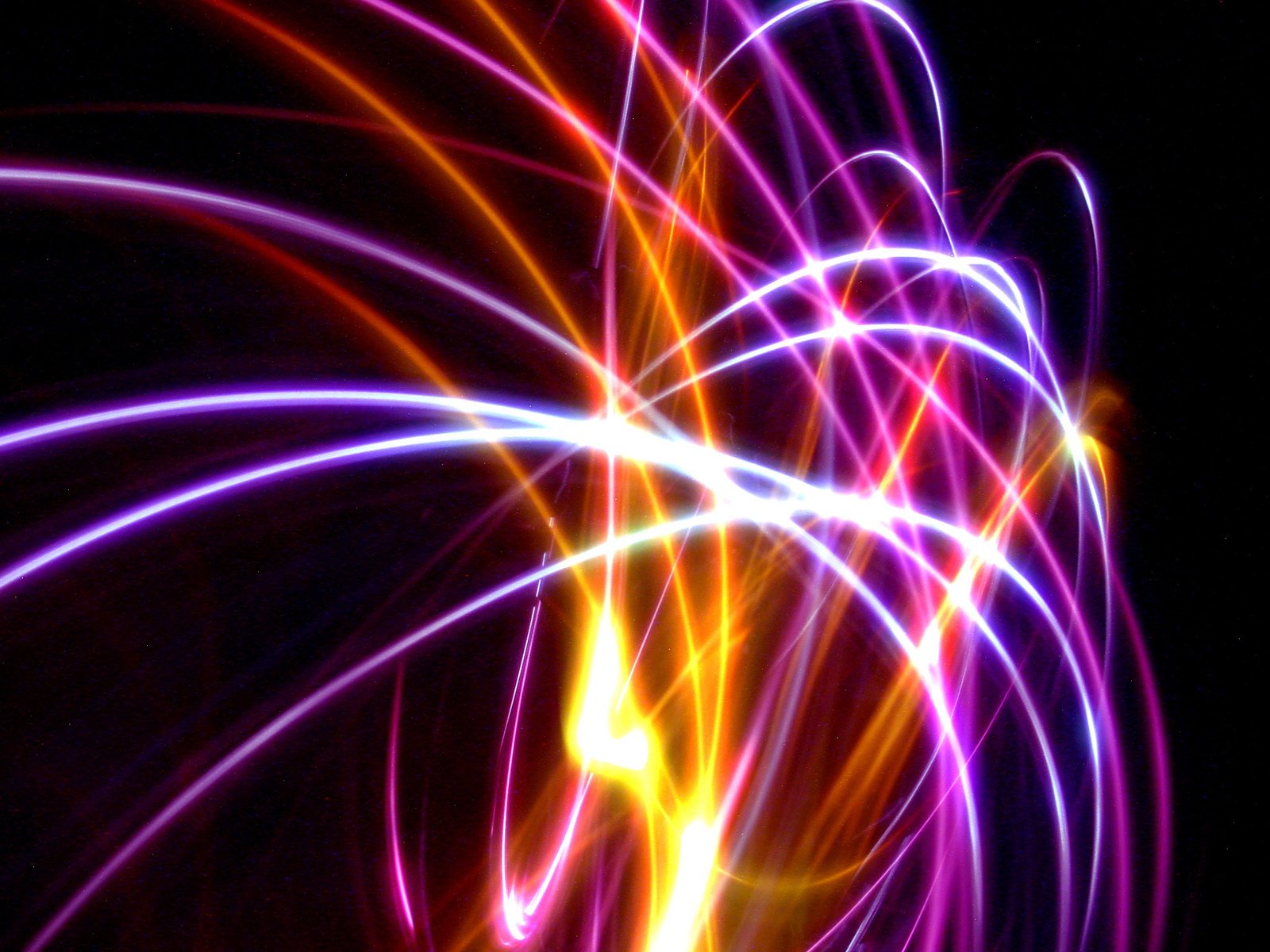 fireworks are blurry and moving in the air