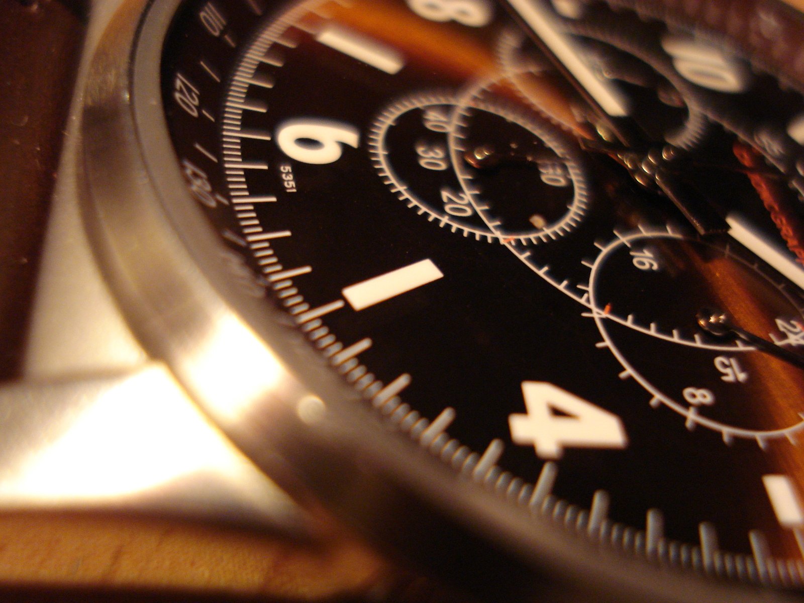 close up of the face of a multi - time watch