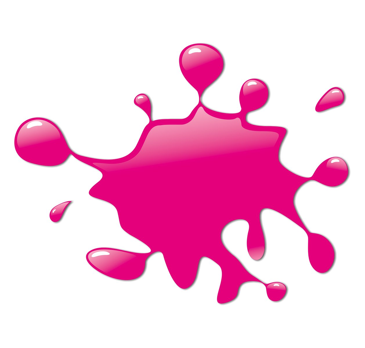 pink colored drop with a white background