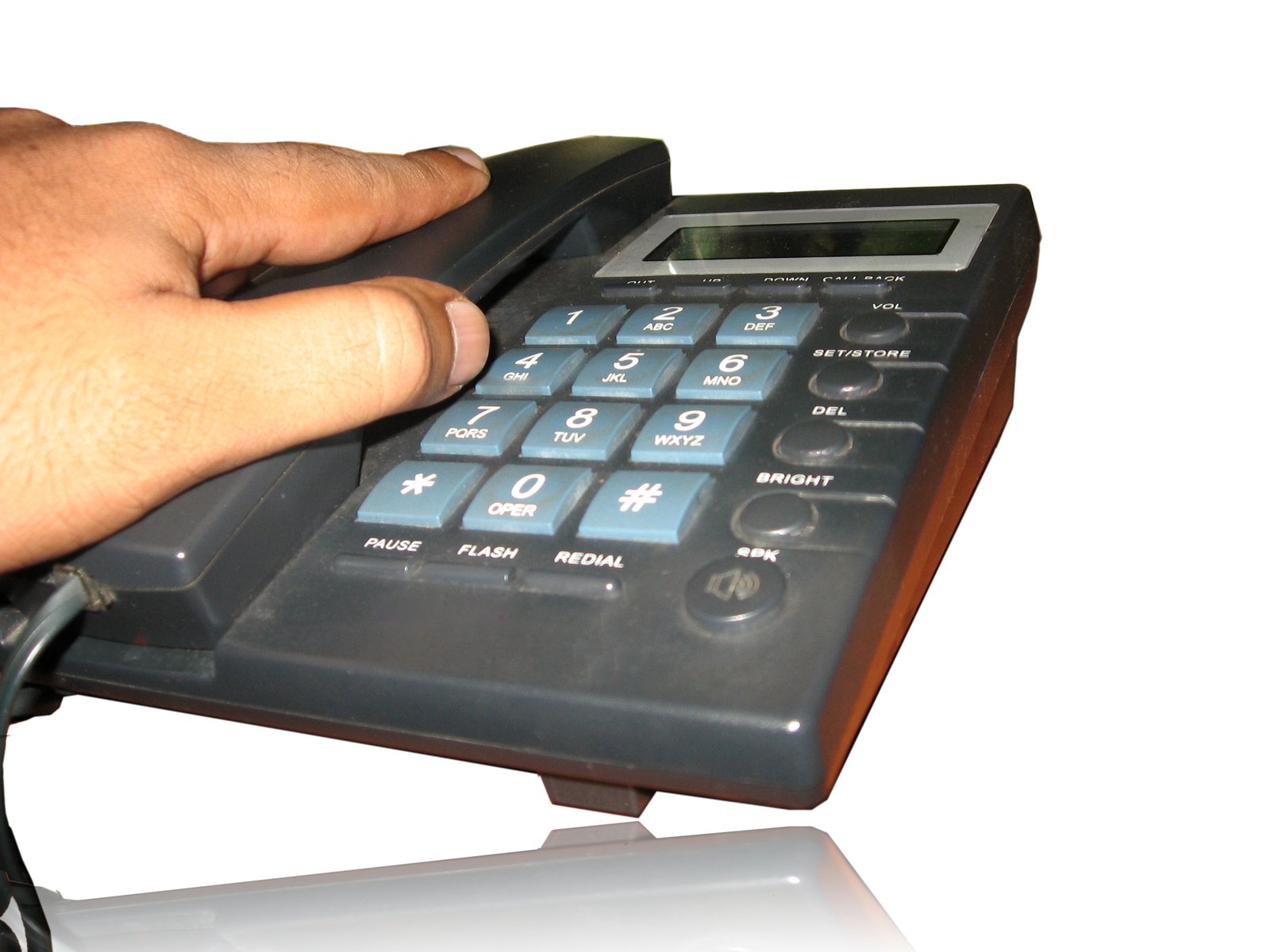 a person using a large digital phone to pay for