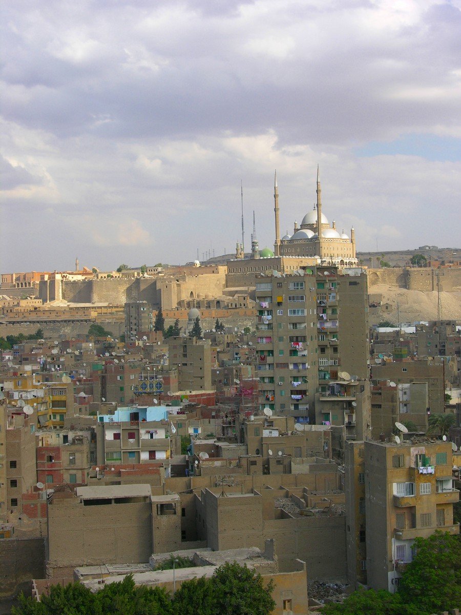 a large city with lots of brown and white buildings