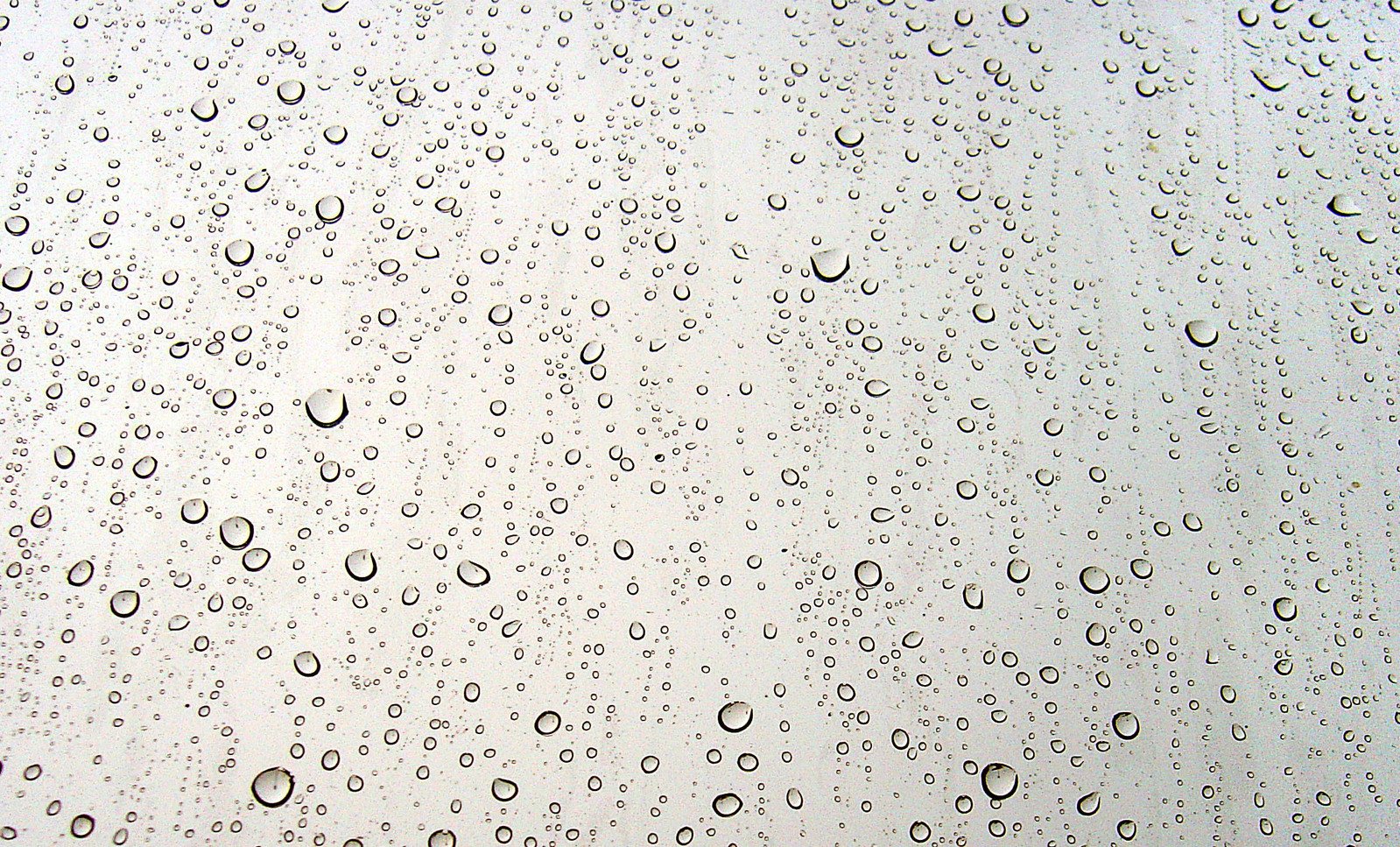 the water drops of a rain covered window