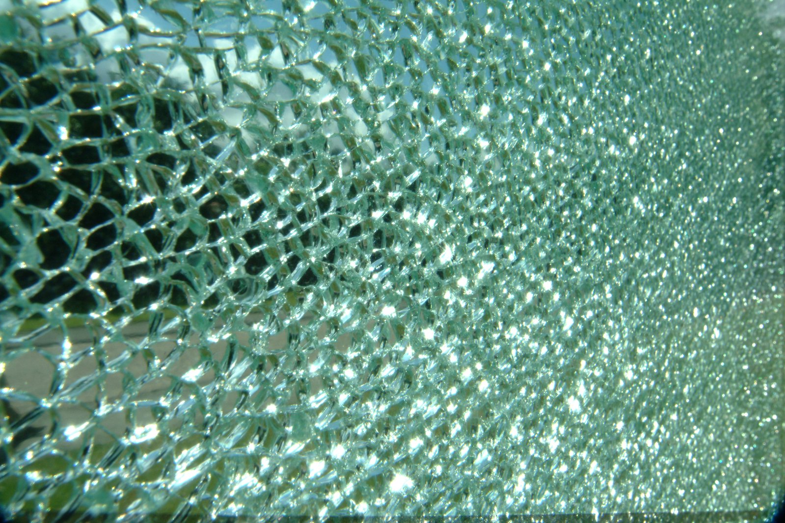 a view of a glass with drops on the side