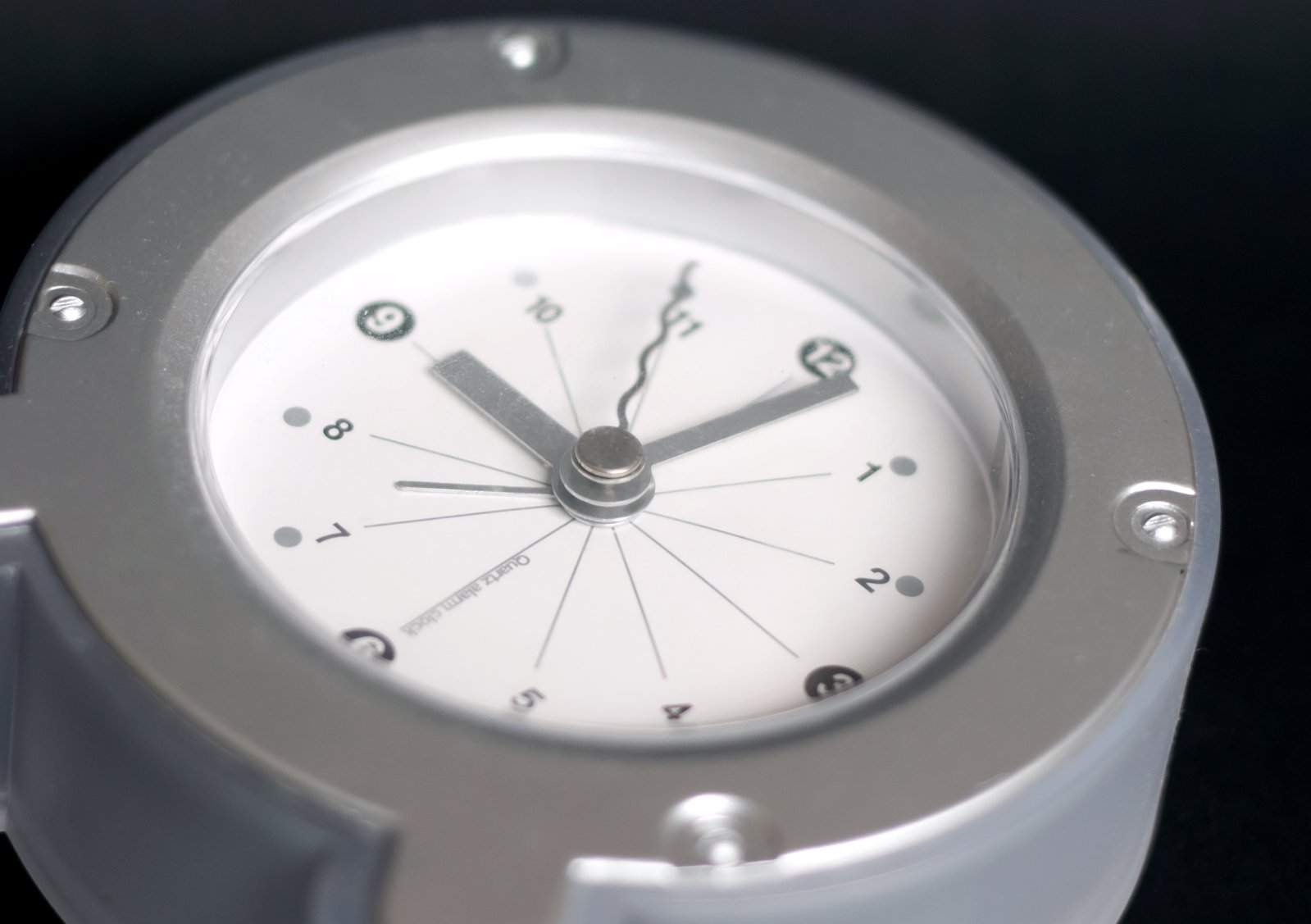 a close - up view of a clock that looks very unique