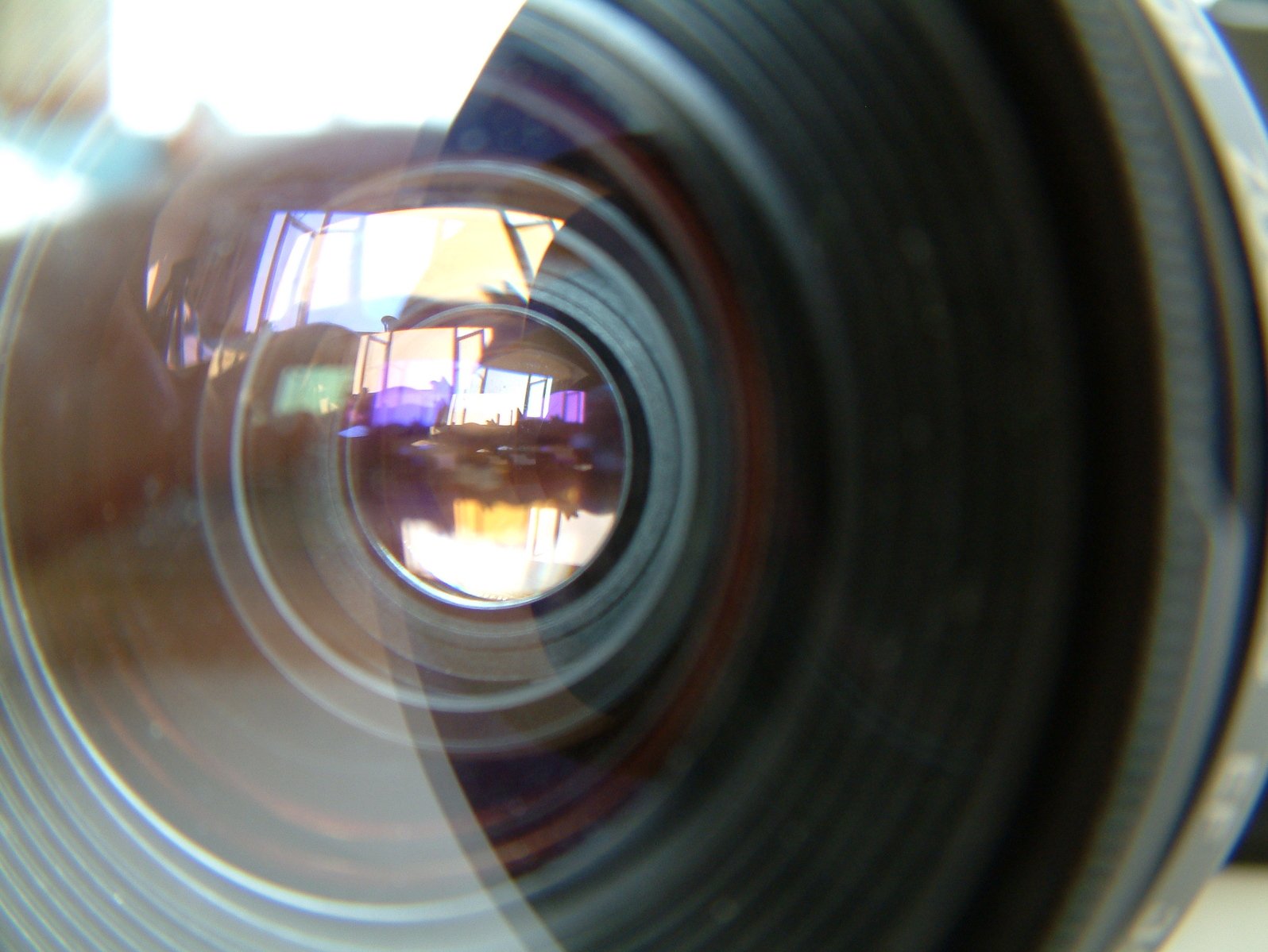 an abstract view of an open lens of a camera