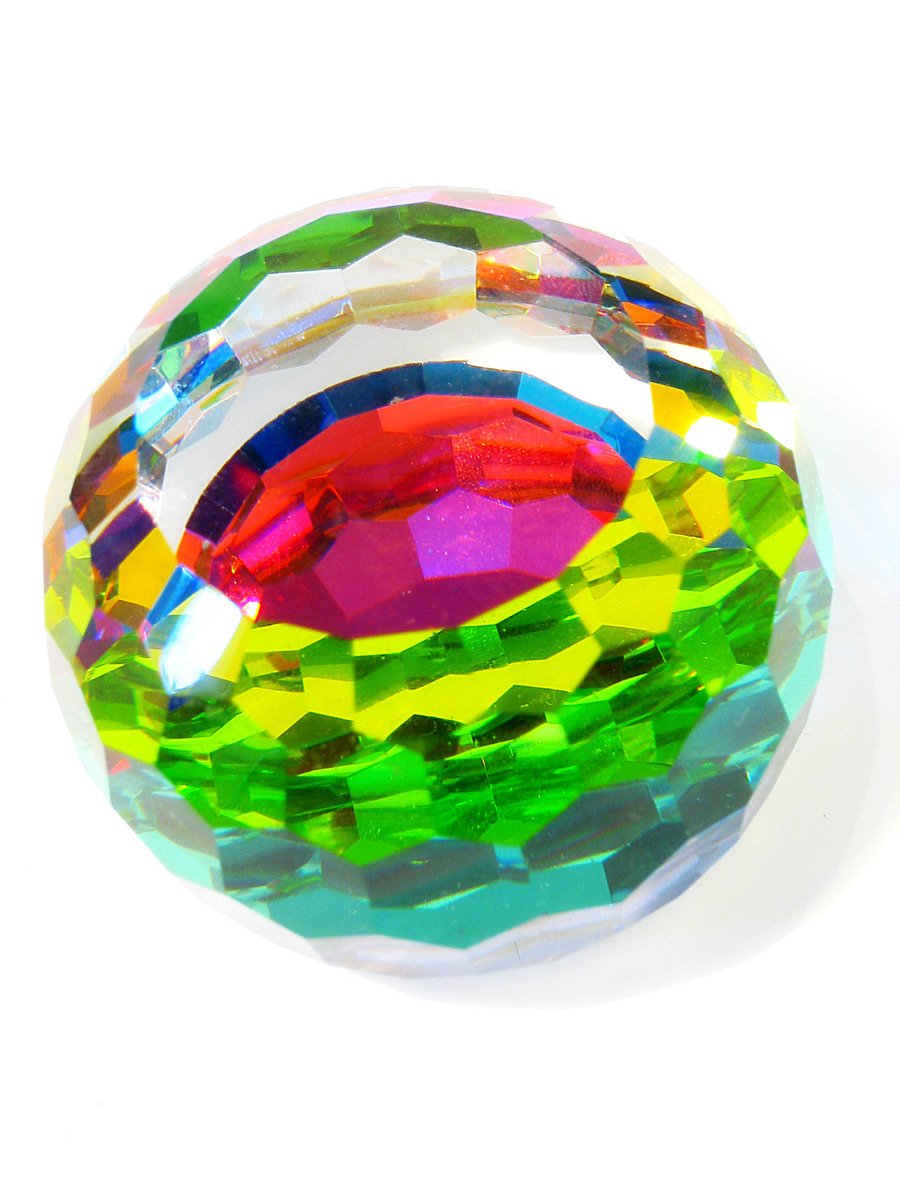 a ball shaped glass object that appears to be very colorful