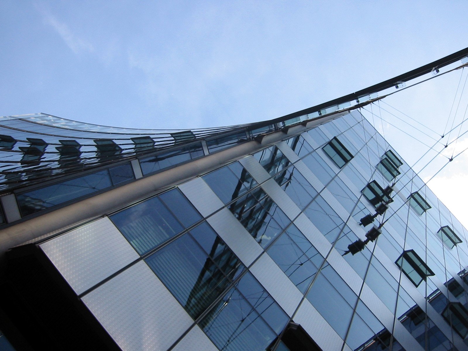 a tall building with a group of windows