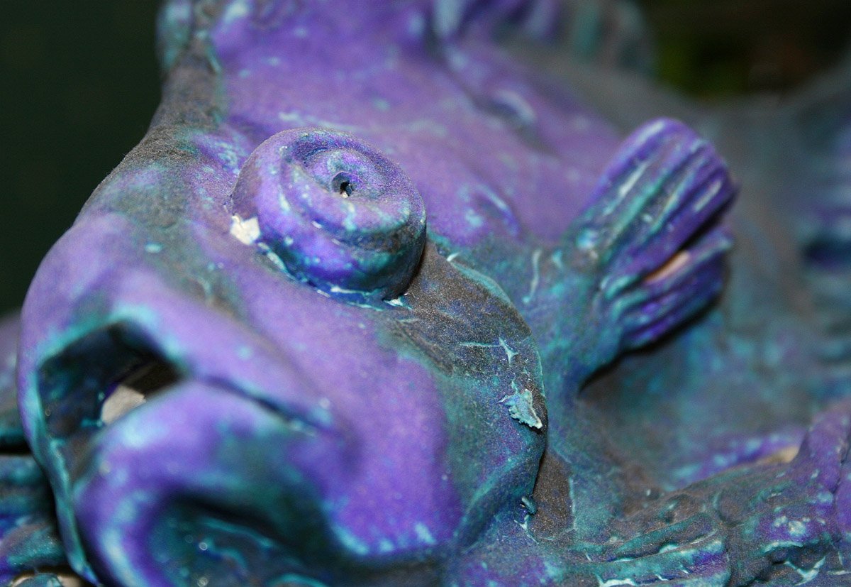 purple fish in a deep blue sea