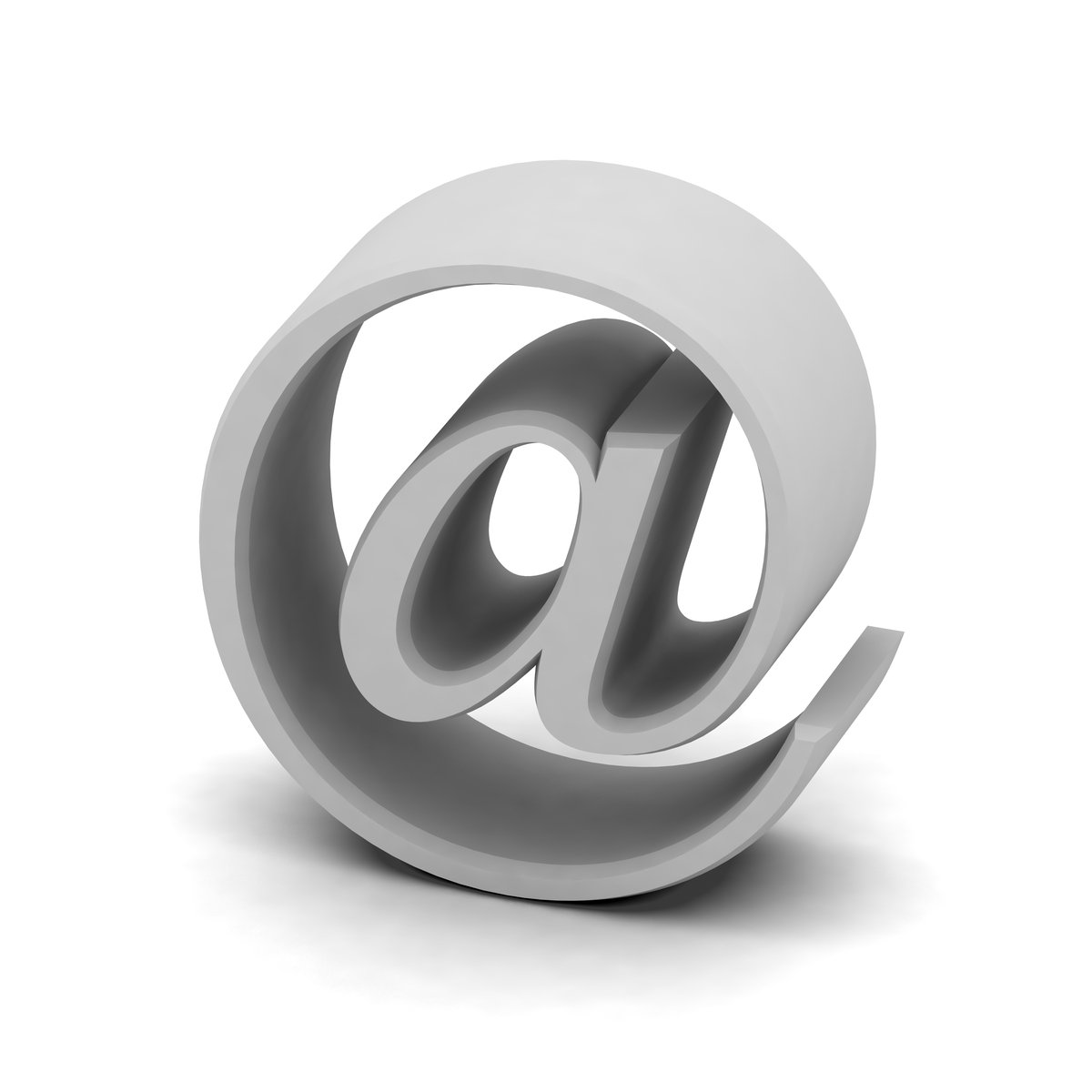 an email symbol is displayed on a white background
