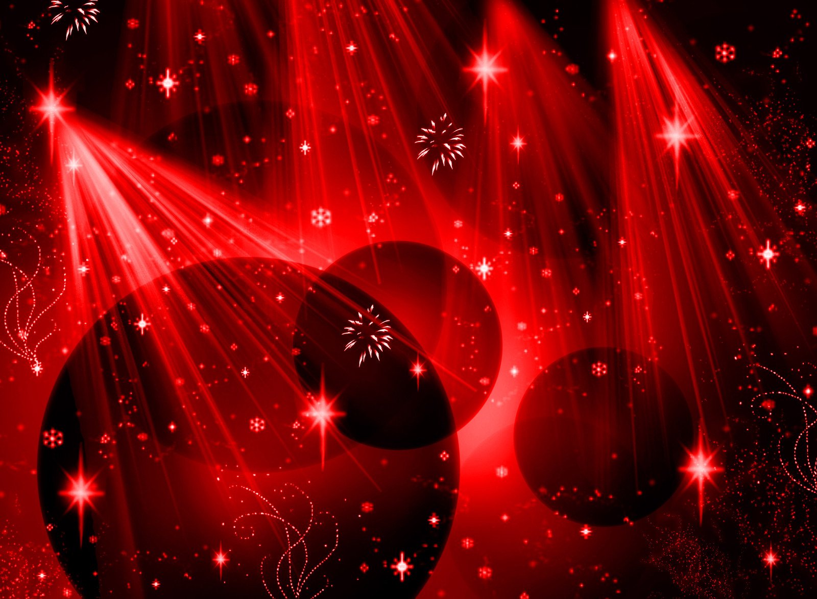 a red and black background with light effects