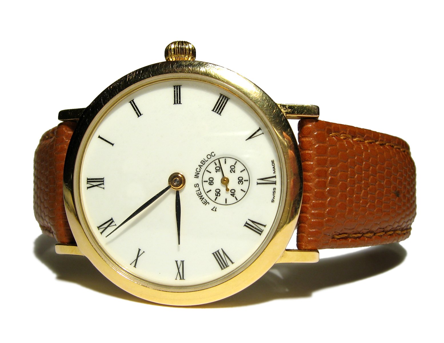 an old gold watch that looks good and simple