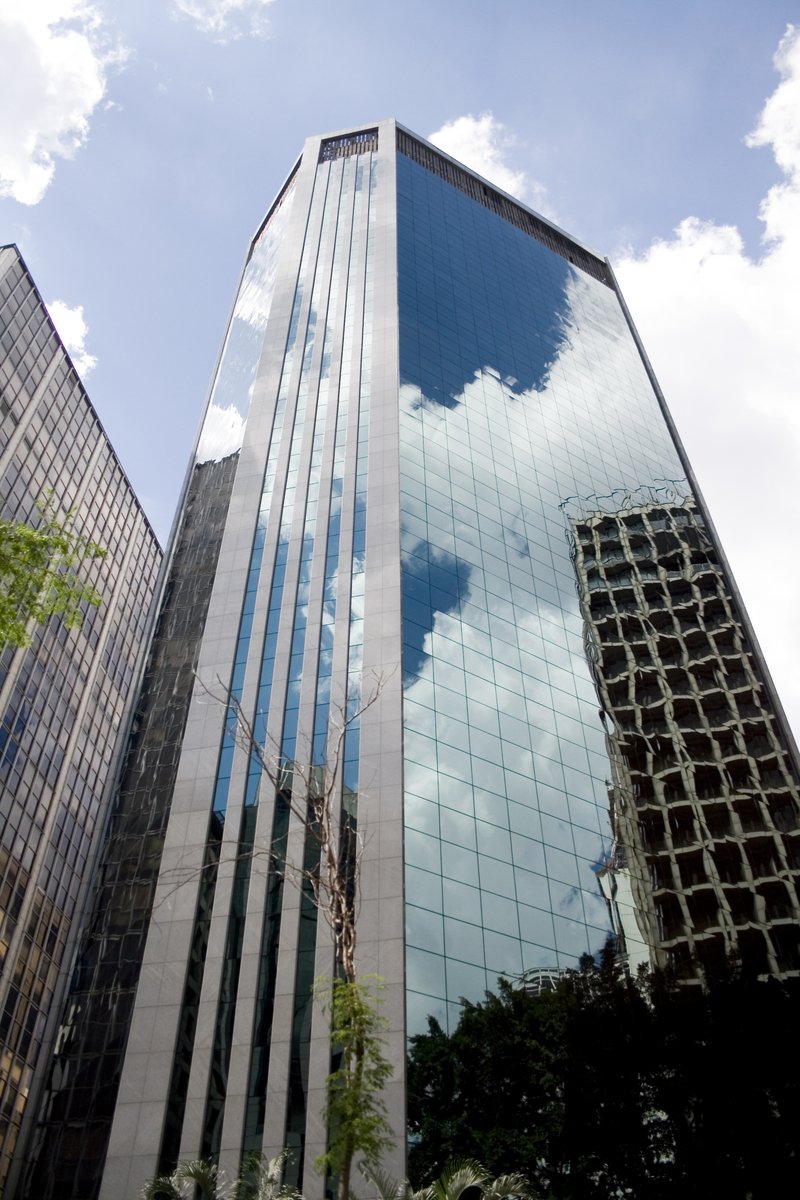 a building with a large glass front on the outside