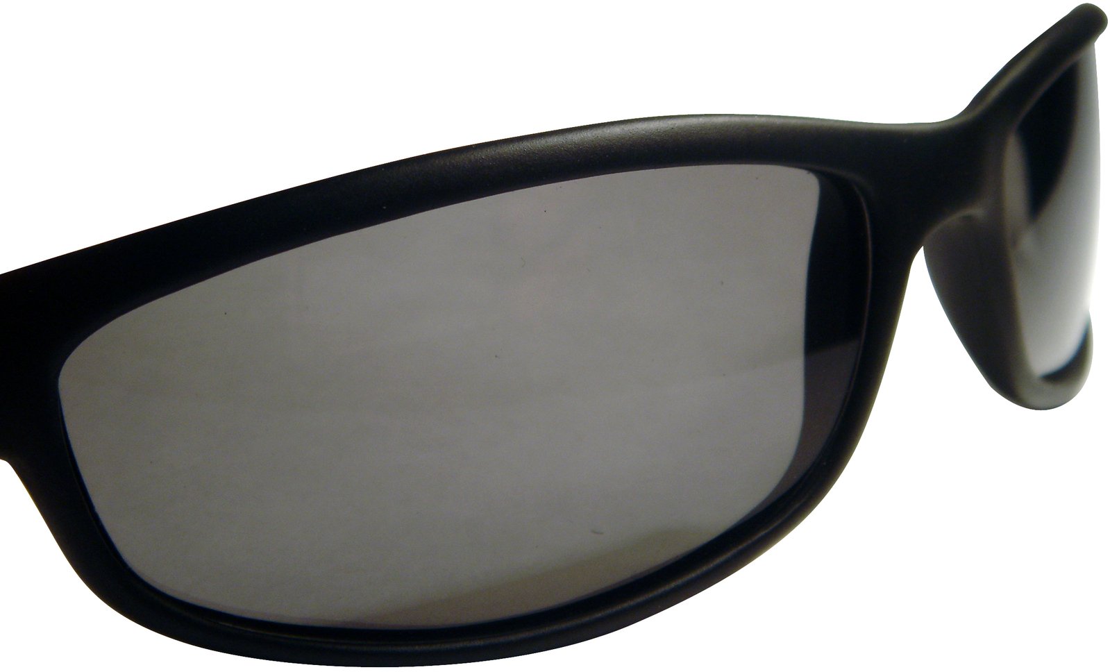 a black pair of glasses sitting on top of a white background