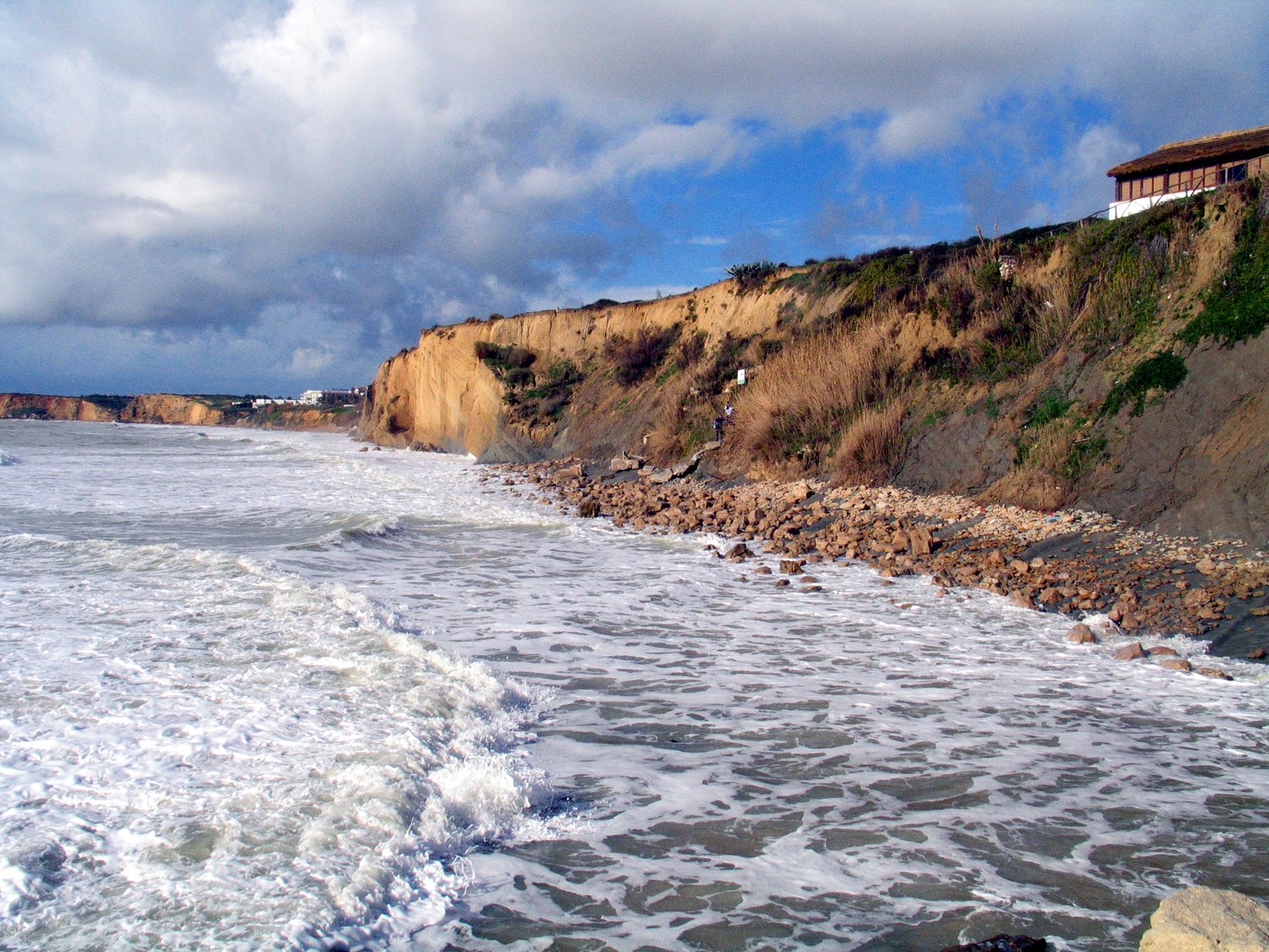 the beach has been cleaned by water and sand