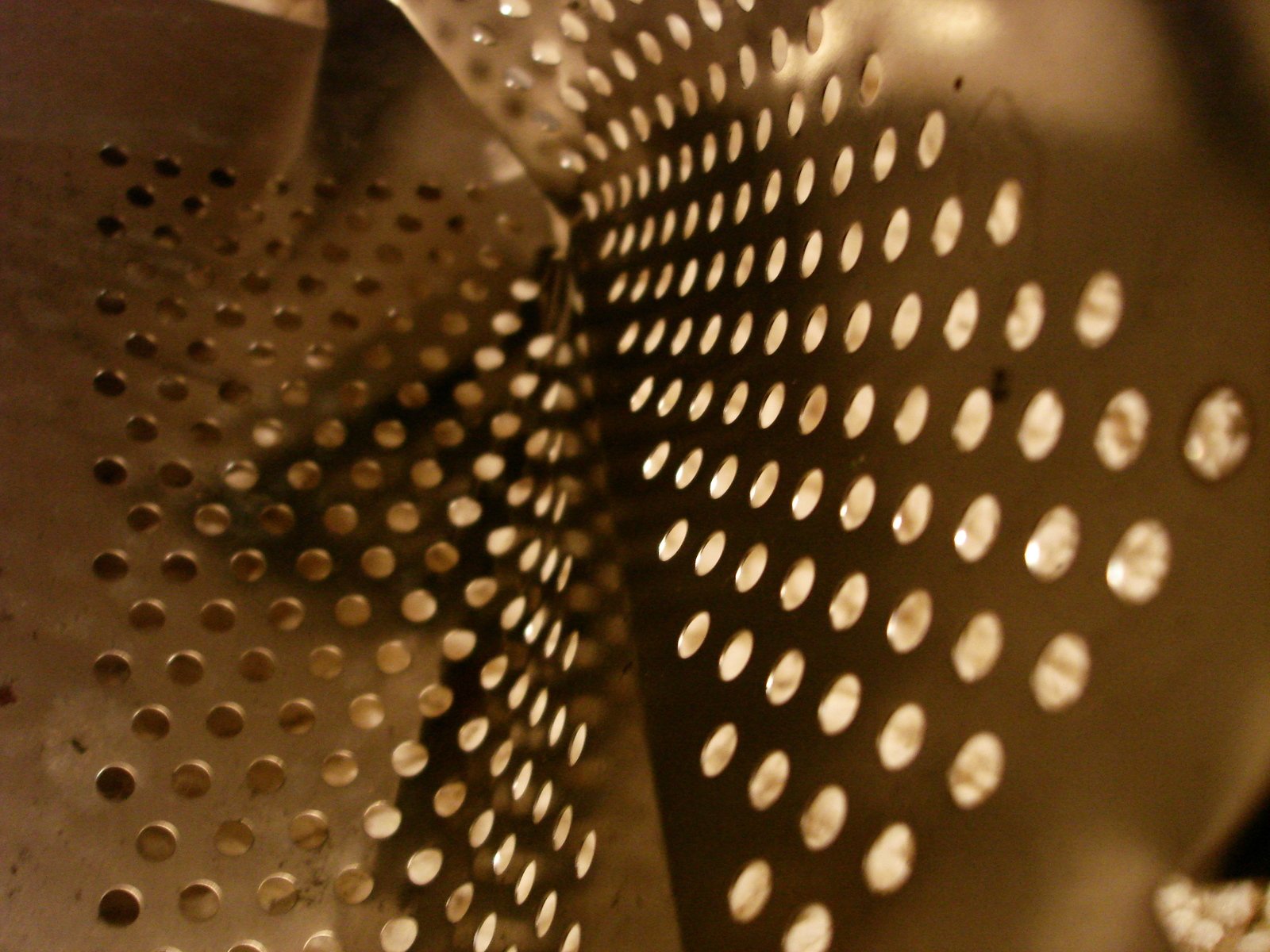 an abstract po of metal mesh in motion